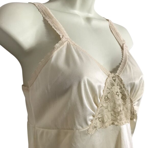 Movie Star Vintage Medium Ivory USA Made Baby Doll Camisole Whimsical Coquette - Picture 3 of 6